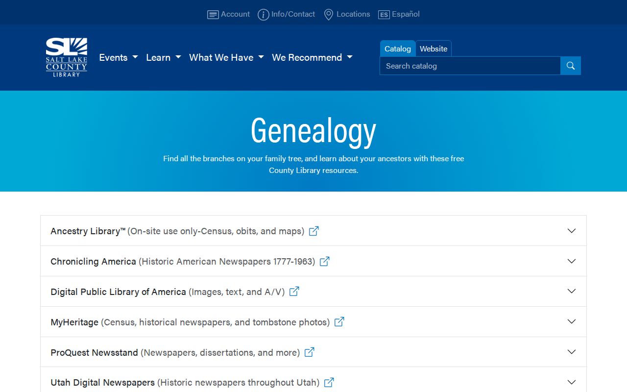 Taylorsville residents directory County Library genealogy resources
