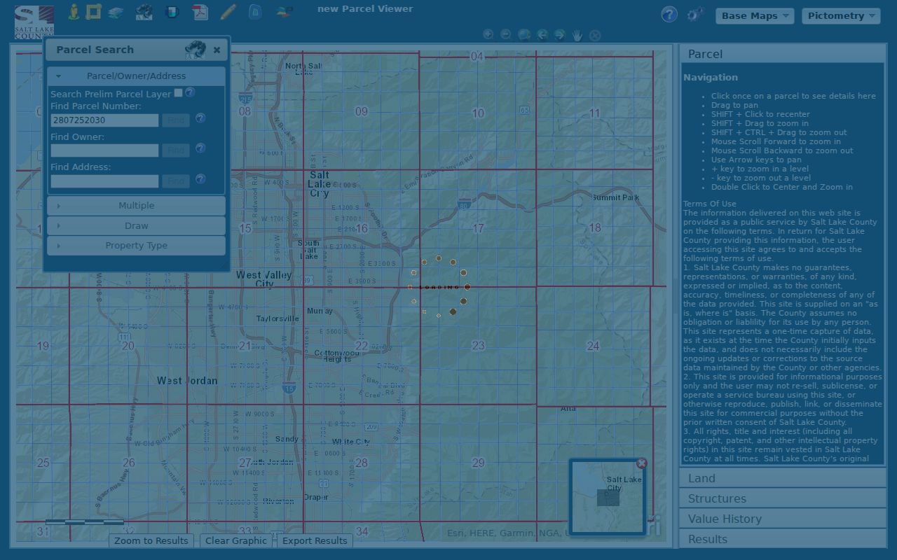 Taylorsville street directory GIS parcel viewer
